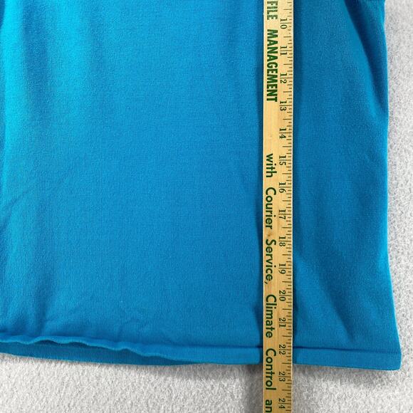 LILLY PULITZER Sweater L Vest Tank Round Neck Pullover Sleeveless Shell Blue - Picture 9 of 11